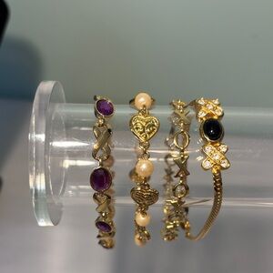 Avon Gold Tone Bracelet Set of 5